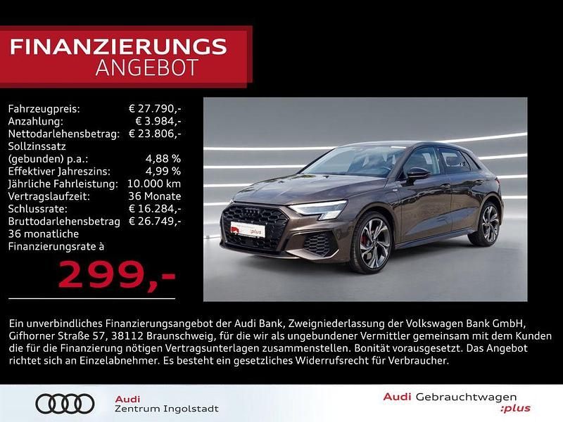 Argusbraun metallic individual Gebraucht 2022 Audi A3 Sportback e-tron S-Line Limousine | 27.790 € (Fairer Preis) - Bild 1/3