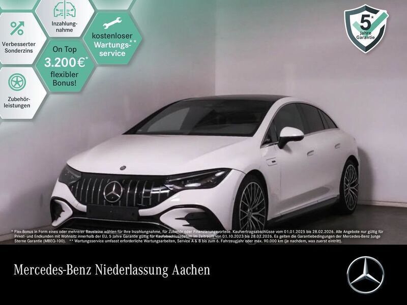 Weiß Gebraucht 2024 Mercedes EQE AMG 53 Premium Limousine | 75.990 € (Superpreis) - Bild 1/4