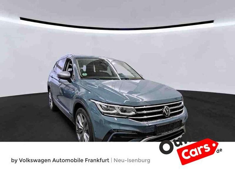 Petroleum blue metallic (metallic) Gebraucht 2022 VW Tiguan Allspace Elegance SUV | 31.980 € (Guter Preis) - Bild 1/3