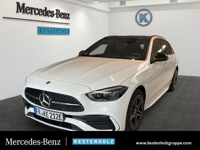 Weiß Gebraucht 2024 Mercedes C300e AMG Kombi | 57.550 € - Bild 1/4