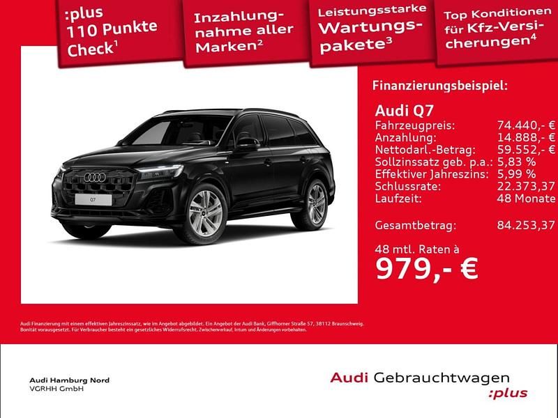 Gebraucht Audi Q7 S-Line 394 PS (289 kW) 2025 Mythosschwarz metallic SUV