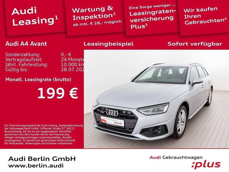 Florettsilber metallic Gebraucht 2024 Audi A4 Advanced Plus Kombi | 42.900 € - Bild 1/3