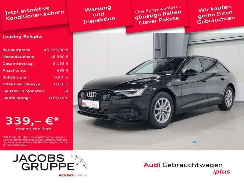Mythosschwarz metallic Gebraucht 2024 Audi A6 Advanced Plus Kombi | 46.390 € - Bild 1/4