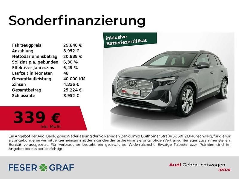 Gebraucht Audi Q4 e-tron S-Line 194 kW (265 PS) 2022 Kieselgrau SUV