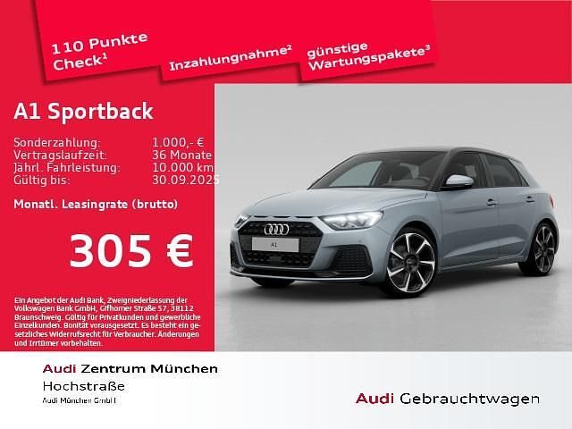 Pfeilgrau perleffekt Gebraucht 2024 Audi A1 Sportback Advanced Plus Kleinwagen | 33.862 € (Teuer) - Bild 1/2