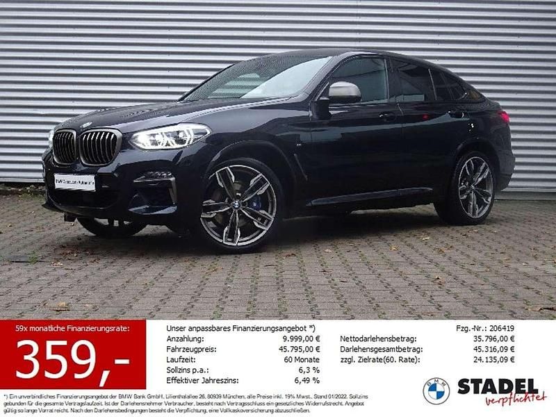 M carbonschwarz metallic Gebraucht 2021 BMW X4 M M Sport SUV | 43.995 € - Bild 1/4