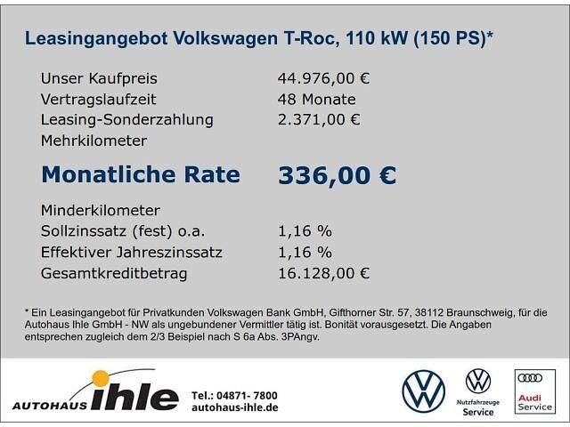 Gebraucht VW T-Roc Goal 150 PS (110 kW) 2024 Blau SUV
