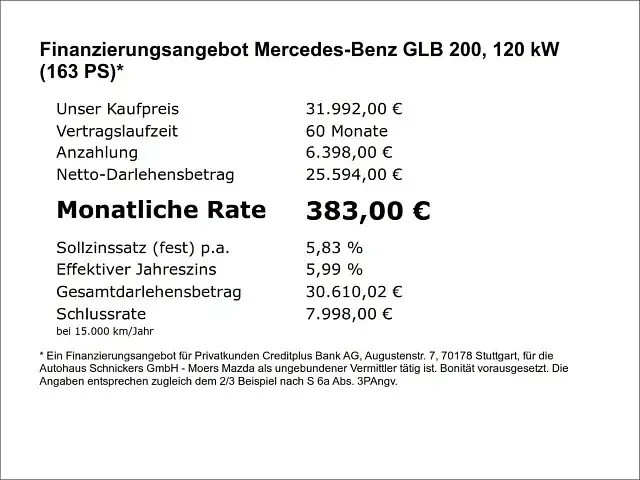 Gebraucht Mercedes GLB200 AMG 163 PS (119 kW) 2021 Schwarz SUV