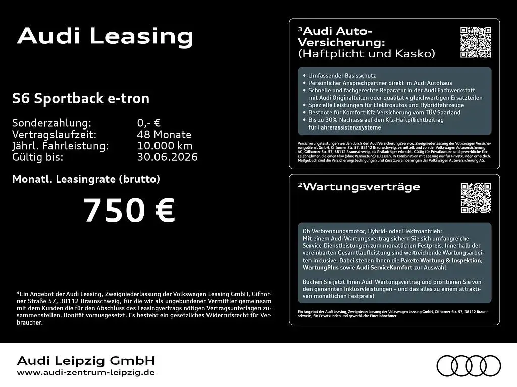 Gebraucht Audi S6 e-tron Sport 369 kW (503 PS) 2025 Weiß Limousine