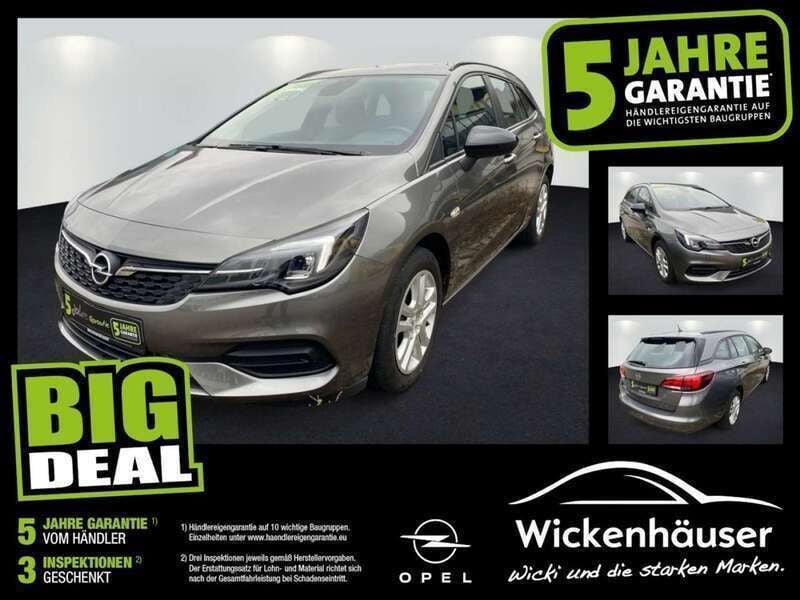 Quarz grau (metallic) Gebraucht 2021 Opel Astra Edition Kombi | 14.490 € (Guter Preis) - Bild 1/4