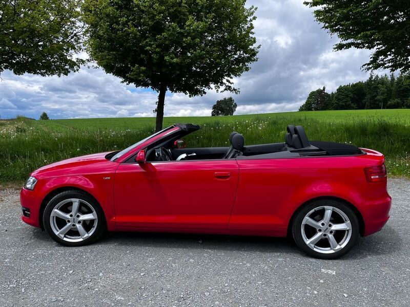 Rot Gebraucht 2013 Audi A3 Cabriolet S-Line Cabrio | 12.200 € (Fairer Preis) - Bild 1/4