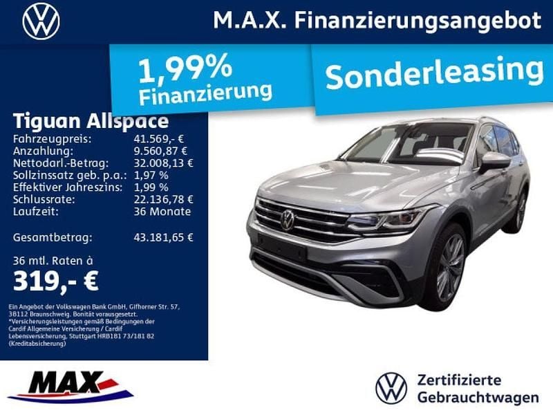 Schwarz Gebraucht 2024 VW Tiguan Allspace SUV | 41.569 € (Guter Preis) - Bild 1/3