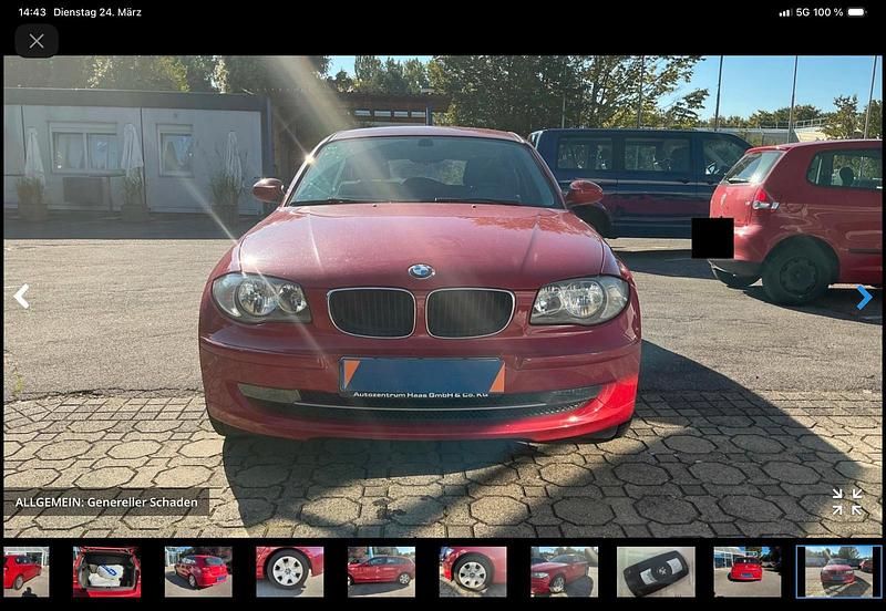 Gebraucht BMW 118 105 PS (77 kW) 2009 Rot Kleinwagen