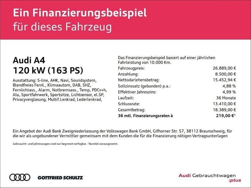 Gebraucht Audi A4 S-Line 163 PS (119 kW) 2022 Grau Kombi