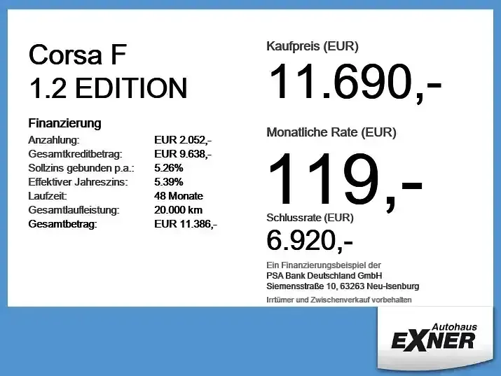 Gebraucht Opel Corsa Edition 75 PS (55 kW) 2023 Jade weiss Kleinwagen