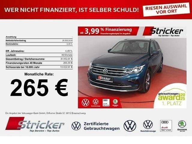 Gebraucht VW Tiguan Elegance 245 PS (180 kW) 2022 Blau SUV