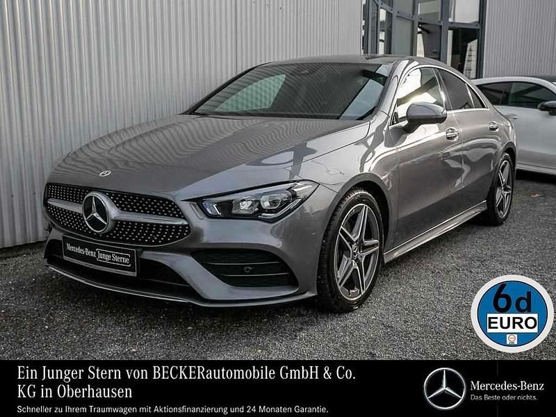 Mountaingrau Gebraucht 2022 Mercedes CLA200 AMG line Coupé | 33.875 € (Fairer Preis) - Bild 1/4