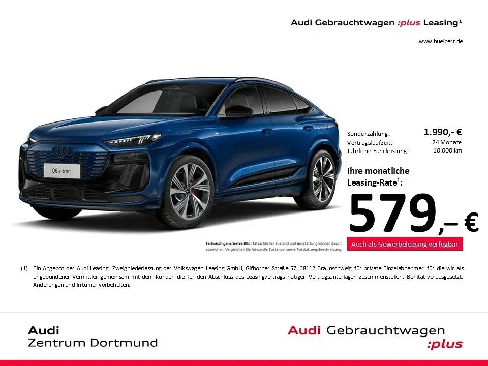 Gebraucht Audi Q6 Sportback e-tron S-Line 225 kW (306 PS) 2025 Ascariblau metallic SUV