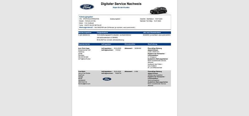 Gebraucht Ford Focus ST-Line 125 PS (91 kW) 2024 Obsidianschwarz metallic Kombi