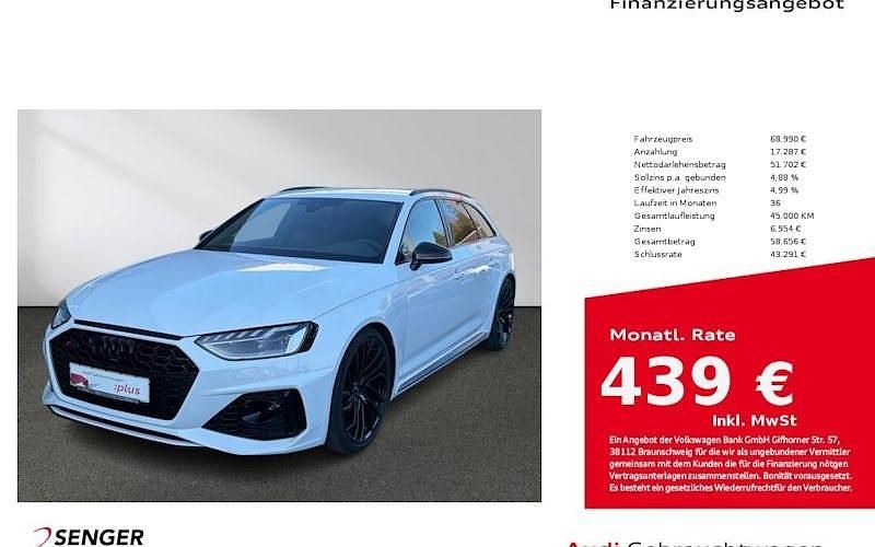 Gebraucht Audi RS4 Ambiente 450 PS (330 kW) 2023 Gletscherweiß metallic Kombi