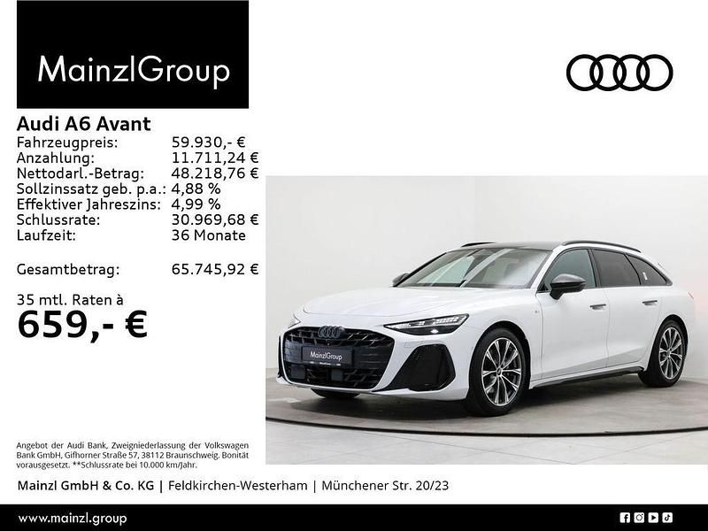 Gebraucht Audi A6 S-Line 204 PS (150 kW) 2025 Gletscherweiß metallic Kombi