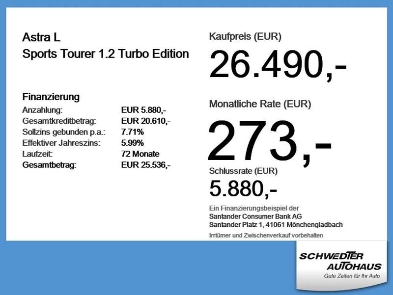 Neu Opel Astra Edition 131 PS (96 kW) 2025 Lack weiss banquise/typ aussen Kombi