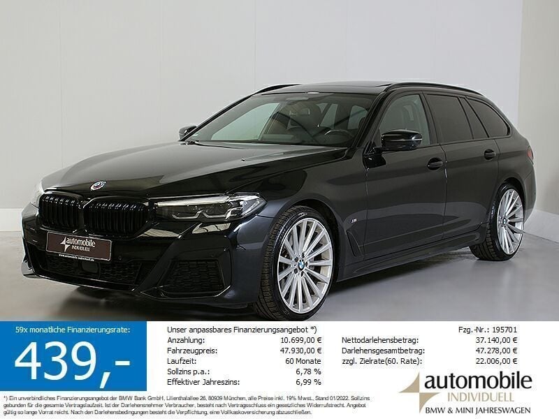 Schwarz Gebraucht 2022 BMW 530 M Sport Kombi | 47.330 € (Etwas zu teuer) - Bild 1/4
