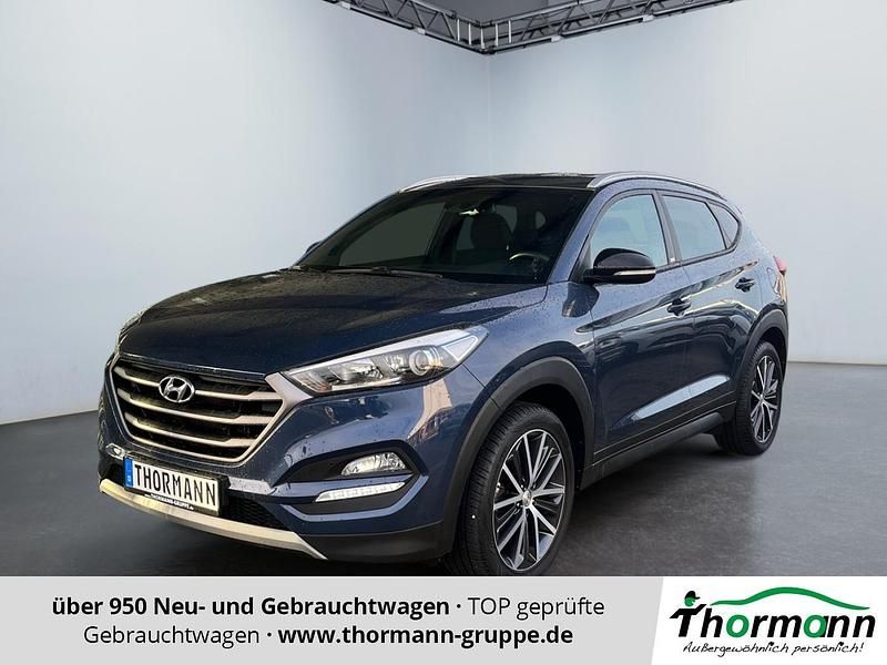 Stargazing blue / mic Gebraucht 2018 Hyundai Tucson Passion SUV | 14.290 € (Guter Preis) - Bild 1/4