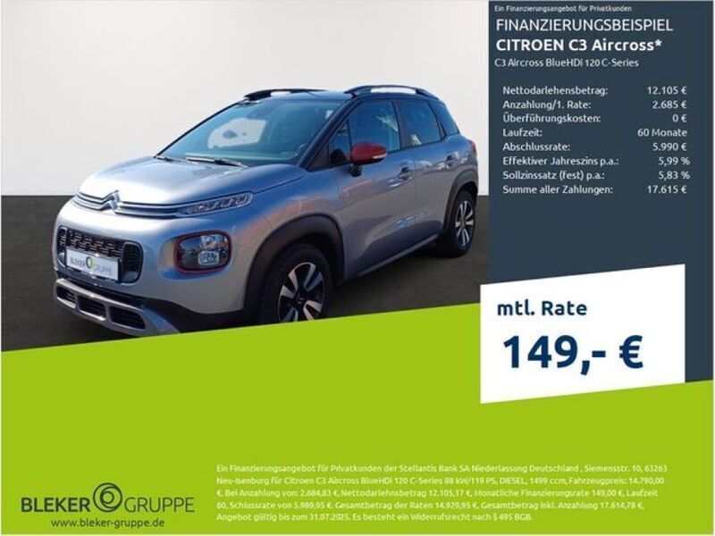 Artensegrau Gebraucht 2021 Citroën C3 Aircross SUV | 14.790 € (Fairer Preis) - Bild 1/3