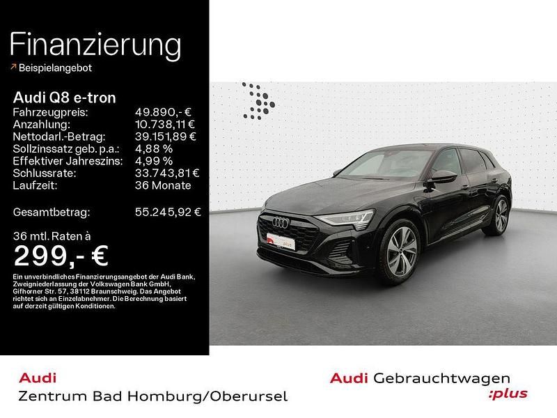 Mythosschwarz metallic Gebraucht 2023 Audi Q8 e-tron S-Line SUV | 49.890 € (Fairer Preis) - Bild 1/4