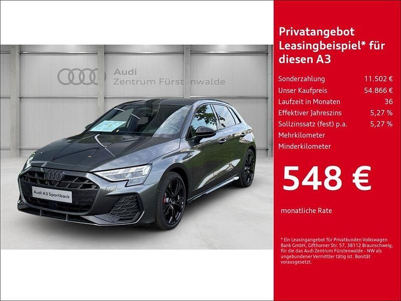 Grau Neu 2025 Audi A3 Sportback S-Line Limousine | 54.866 € - Bild 1/4