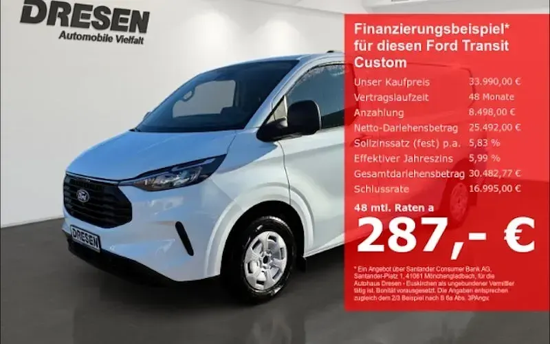 Neu Ford Transit Custom Trend 136 PS (100 kW) 2025 Weiss Van
