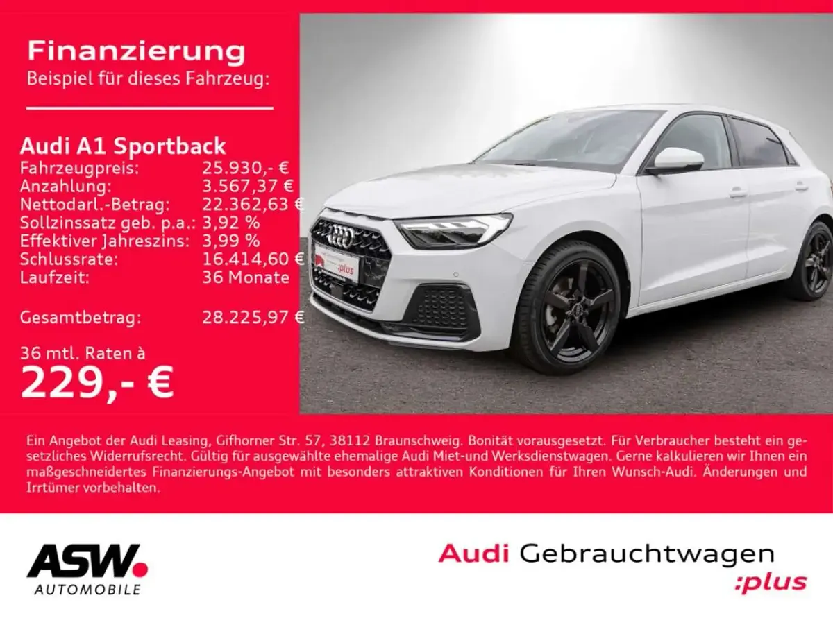 Gebraucht Audi A1 Advanced Plus 116 PS (85 kW) 2025 Gletscherweiß metallic SUV