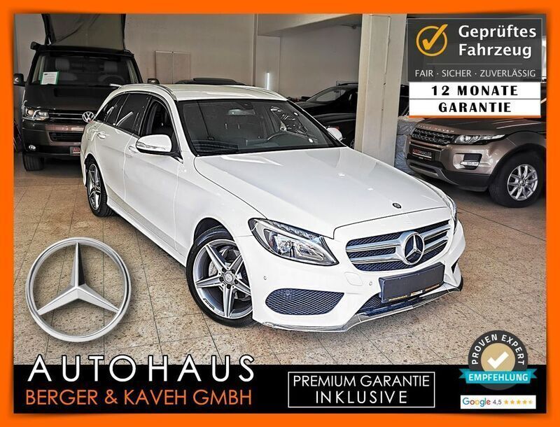 Weiß Gebraucht 2015 Mercedes C200 AMG line Limousine | 18.450 € (Fairer Preis) - Bild 1/3
