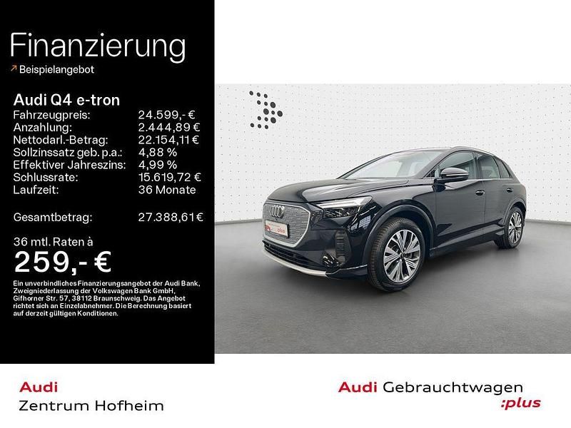 Mythosschwarz metallic Gebraucht 2023 Audi Q4 e-tron Advanced Plus SUV | 24.599 € (Superpreis) - Bild 1/4