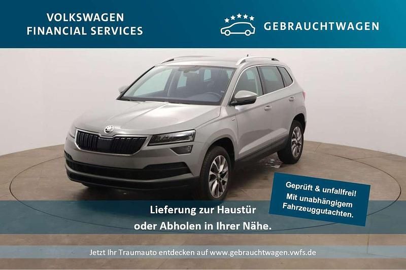 Stahlgrau Gebraucht 2021 Skoda Karoq Ambition SUV | 22.460 € (Superpreis) - Bild 1/4