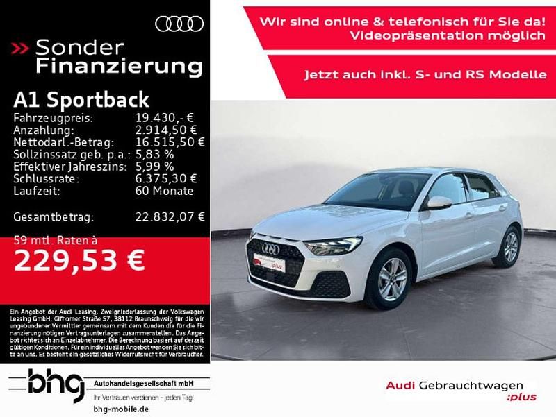 Cortinaweiß Gebraucht 2022 Audi A1 Kleinwagen | 19.430 € (Fairer Preis) - Bild 1/4