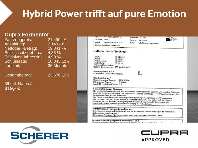 Gebraucht Cupra Formentor VZ 245 PS (180 kW) 2022 SUV