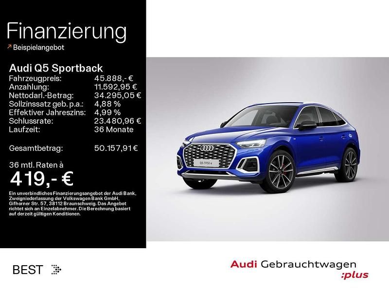 Ultrablau metallic Gebraucht 2022 Audi Q5 S-Line SUV | 45.888 € (Teuer) - Bild 1/3