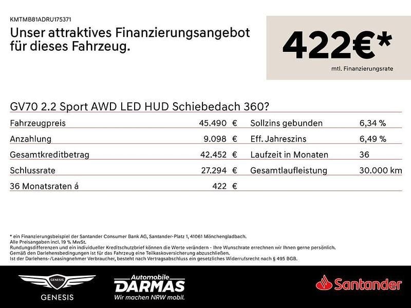Second-hand Genesis GV70 Sport 210 CP (154 kW) 2024 Gri SUV
