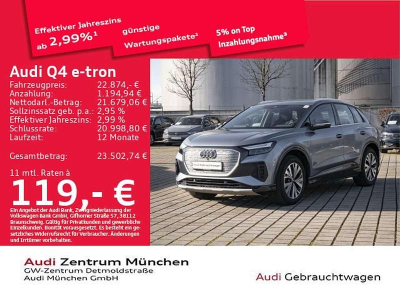 Gebraucht Audi Q4 e-tron Advanced 125 kW (170 PS) 2022 Geysirblau metallic SUV