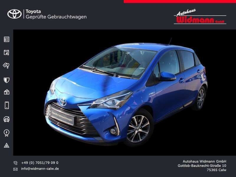 Titanblau Gebraucht 2019 Toyota Yaris Hybrid Club Kleinwagen | 14.690 € (Fairer Preis) - Bild 1/4