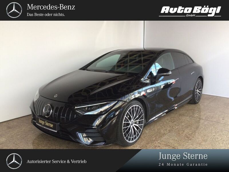 Lack obsidianschwarz Gebraucht 2023 Mercedes EQE AMG 43 Premium Limousine | 66.450 € (Fairer Preis) - Bild 1/4
