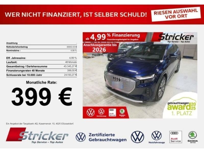 Navarrablau metallic (metallic) Gebraucht 2023 Audi e-tron SUV | 33.985 € (Guter Preis) - Bild 1/3