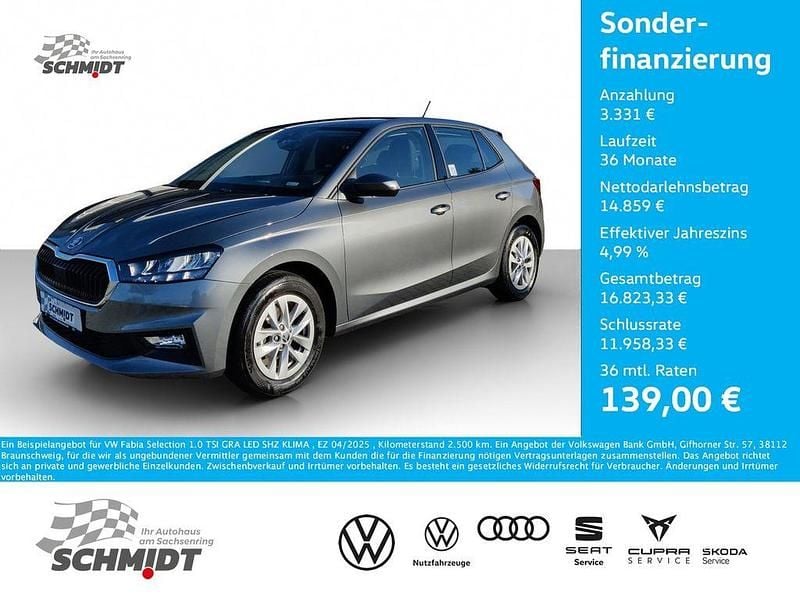 Grau Gebraucht 2025 Skoda Fabia Selection Limousine | 18.190 € (Guter Preis) - Bild 1/4