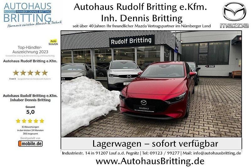 Neu Mazda 3 Exclusive-Line 140 PS (102 kW) 2025 Rot Limousine