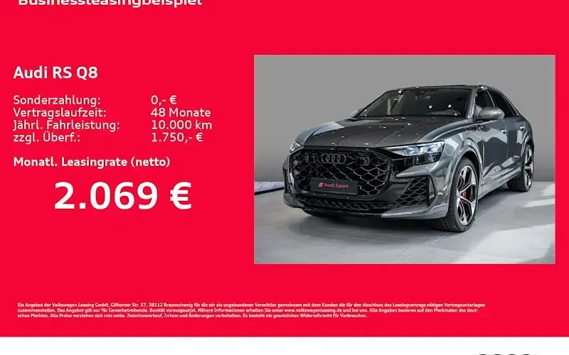 Neu Audi Q8 Performance 640 PS (470 kW) 2026 Grau SUV