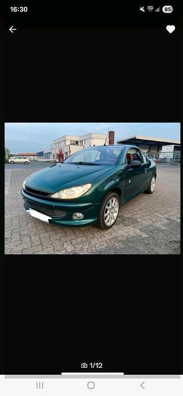 Grün Gebraucht 2003 Peugeot 206 CC Roland Garros Cabrio | 800 € (Superpreis) - Bild 1/4