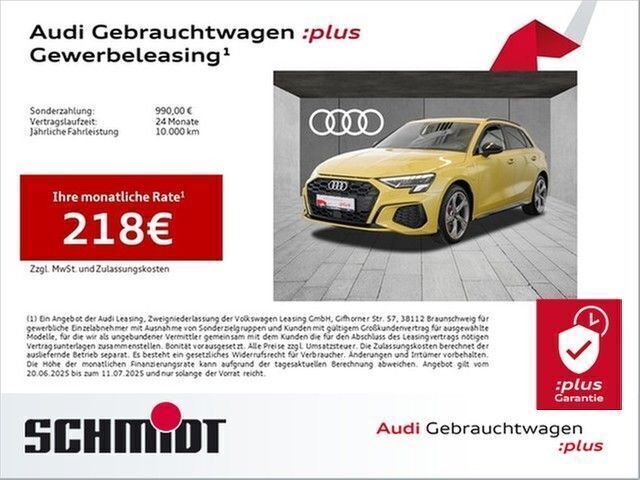 Pythongelb metallic Gebraucht 2024 Audi A3 Sportback e-tron S-Line Limousine | 38.420 € (Teuer) - Bild 1/3