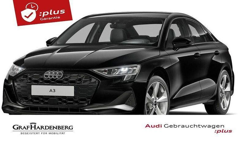 Mythosschwarz metallic Gebraucht 2025 Audi A3 Advanced Plus Limousine | 32.960 € (Guter Preis) - Bild 1/3